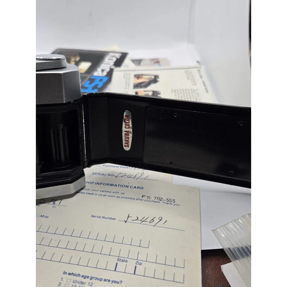Konica Autoreflex T 35mm Film Camera Samigon 55mm From JAPAN 2x Addl Lens Flash